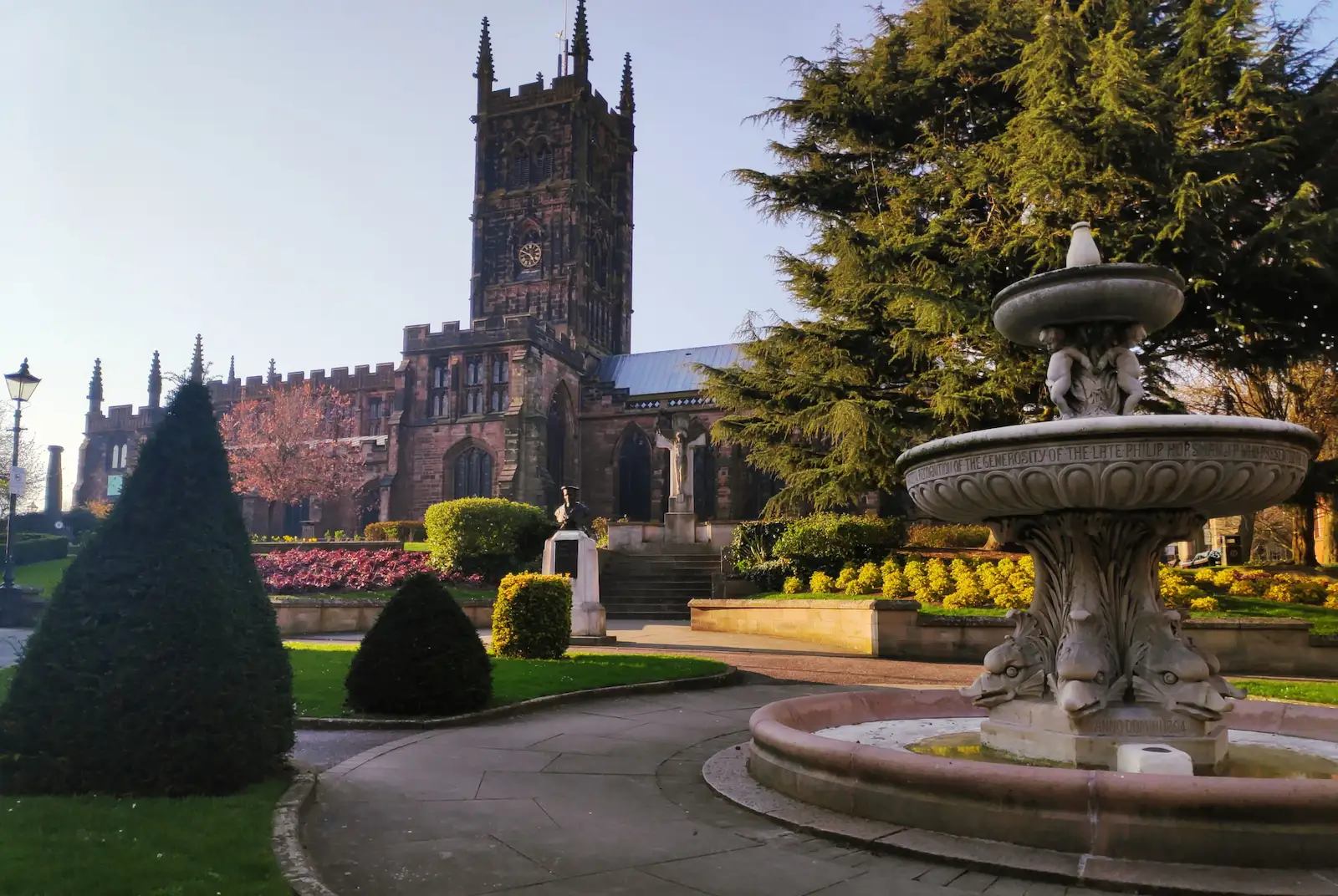 The Church and Gardens of St Peter's in Wolverhampton.