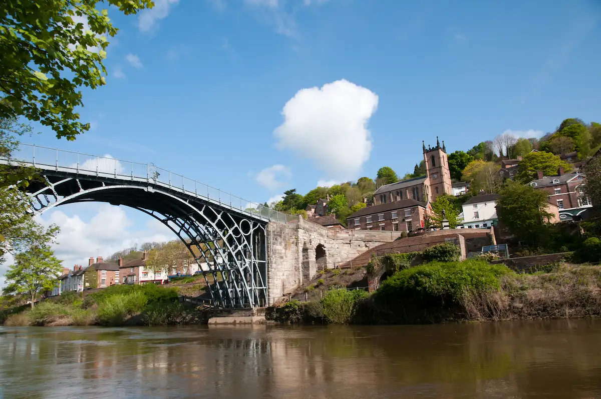 An iron bridge over the River Severn in Telford.